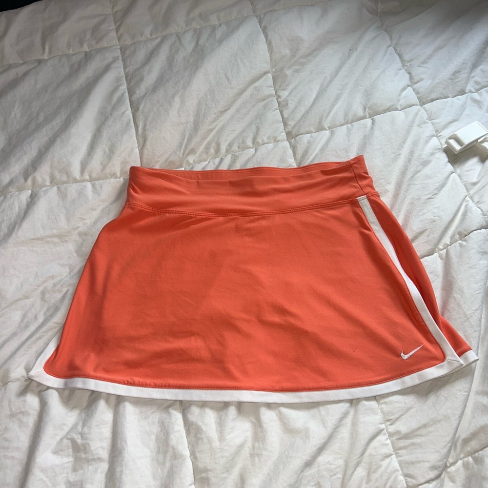Nike Bright Orange Skirt with White Accents